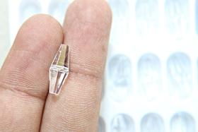 6x15 MM Crystal Preciosa elongated bicone beads centre hole Vintage 6/24/72 Pieces Article 451 53 384 fancy beads, PREMIUM MATERIALS