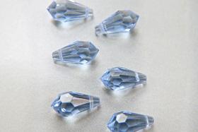 Vintage Czech Light Sapphire crystal Drops 18x9 MM Fancy Crystal drops 3/12/36 Pieces