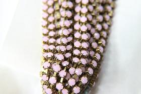 16SS Rhinestone Chain Swarovski in Rose Alabaster (293) 4mm 0.5/1/2/5/15 Meters jewelry making, embroidery materials, vintage findings, lace