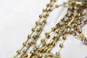12 SS Vintage Fancy Rhinestone Chain Swarovski in Crystal 3mm 0.5/1/2/5 Meters Wedding Bridal Supplies|Jewelry Making|Decoration, vintage
