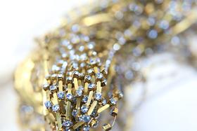 12 SS Vintage Fancy Rhinestone Chain Swarovski in Light Sapphire 3mm 0.5/1/2/5 Meters vintage findings, strass chains, craft supplies, rare