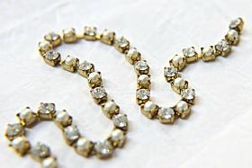 16ss Vintage Swarovski Rhinestone Chain in Crystal and Pearl (4mm) 0.5/1/2/5/15 Meters Wedding Bridal Supplies|Jewelry Making|Decoration