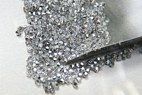 Crystal Cal (4mm) (comet Argent Light) Swarovski Bicone beads 72/144/432/1000 Pieces craft supplies, love beads, vintage findings