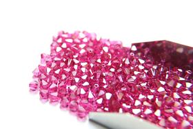 3mm Fuchsia Swarovski Bicone 36/72/144/432/720 Pieces (502) Jewelry findings, embroidery materials, jewelry making, rare beads, craft supply