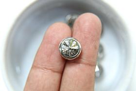 Swarovski 39ss Rivoli Sewon Settings in Crystal Silver Patina 6/12/36 Pieces RHODIUM SETTINGS jewelry making, embroidery materials, vintage