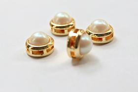 High Quality 8mm Japanese Pearls Sewon Settings 6/12/36 Pieces GOLD/RHODIUM SETTINGS, Haute Couture, embellishments