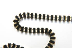 Swarovski Snake Baguette chain 7x3 mm in JET (280) settings in Brass 0.5/1/2 Meters Wedding Bridal Supplies|Jewelry Making|Decoration