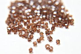 Smoked Topaz (2.5mm) Swarovski Bicone Xillion Cuts Beads 36/72/144/432/1000 Pieces (259) 5328 embellishments couture, jewelry making, rare