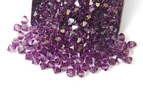 3mm Amethyst Swarovski Bicone beads 36/72/144/432/720 Pieces Jewelry findings, embroidery materials, jewelry making, rare beads, craft