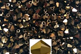 3mm Swarovski Crystal Dorado 2X FC Bicone Beads 36/72/144/432/720 Pieces loose beads, Couture materials, wedding embellishments supply
