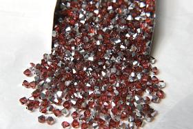 Swarovski (4mm) Padparadscha Comet Argent Light Bicones 36/72/144/432/720 Pieces