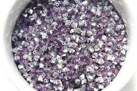 Swarovski (4mm) Amethyst Comet Argent Light Bicones Beads 72/144/432/720 Pieces jewelry making craft supplies, loose beads, vintage findings