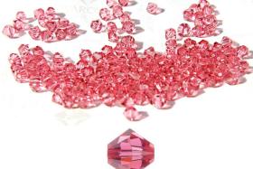 6mm Indian Pink Swarovski Bicone 12/36/72/144/288 Pieces (289) Jewelery making beads Rare findings, craft supplies, vintage embellishment