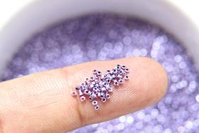 1mm Micro Violet Metallic Plated Tube Beads 5/10/100/500 Grams High Quality Nail Art / Haute Couture Embroidery