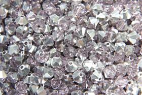 Swarovski (4mm) Light Amethyst Comet Argent Light Bicones Beads 36/72/144/432/720 Pieces embroidery materials, rare jewelry findings