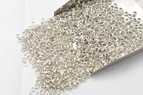 Silver Plated Tube Beads 5/10/100/500 Grams 2.5/3/3.6mm Haute Couture Embroidery