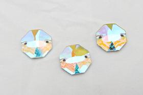 Swarovski 3260 16mm Hexagon Sew-On Bead, embroidery, jewelry parts 2/6/12/24 pieces bridal decorations, embroidery materials