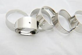 Adjustable Gold/Rhodium Plated Ring 20mm, finger ring findings,