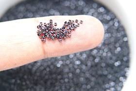 1mm Micro Jet Black Metallic  Plated Tube Beads 5/10/100/500 Grams High Quality Nail Art / Haute Couture Embroidery
