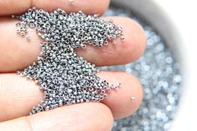 1mm Micro Light Steel Blue Metallic Plated Tube Beads 5/10/100/500 Grams High Quality Nail Art / Haute Couture Embroidery / doll making bead
