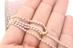 6 SS Rhinestone Chain Vintage Glass Light Purple Opaque 2mm 1/2/5/15 Meters embroidery materials, craft vintage findings, embellishments