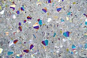 3/4mm Crystal Aurore Boreale Swarovski Bicone Crystal beads 50 Gross rainbow beads, jewelry making, couture beading