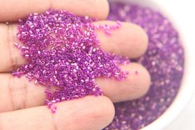 15/0 MIYUKI Hex Purple Lined Aqua Japanese Beads 10/20/50/100 Grams embroidery materials