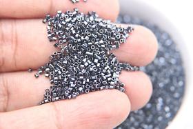 15/0 Miyuki Hex Cuts in Gunmetal Japanese Beads 10/20/50/100 Grams embroidery materials