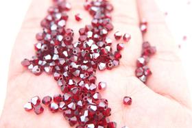 4mm Siam Satin Swarovski Bicone Beads 36/72/144/432/720 Pieces Rare findings, jewelry making, craft supplies, embellishment, craft supplies