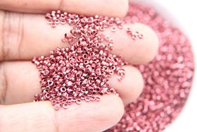 1.7mm Micro Rosewood Metallic Plated Tube Beads 5/10/100/500 Grams High Quality Nail Art / Haute Couture Embroidery / doll making