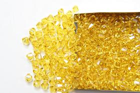 4mm Citrine Swarovski Bicone beads Cuts 36/72/144/432/720 Pieces (249) VINTAGE SWAROVSKI, jewelry making, embroidery materials, craft supply