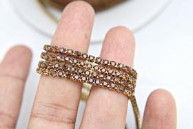 10ss Swarovski Close Cup Chain in Light Smoked Topaz 2.8mm Made in Austria 0.5/1/2/5 Meters rare couture materials