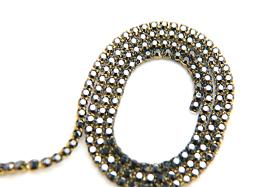 10ss Swarovski Close Cup Chain in Jet Hematite 2.8mm Made in Austria 0.5/1/2/5 Meters rare couture materials
