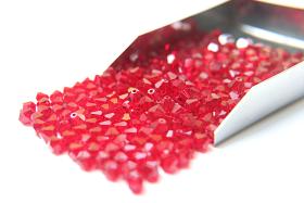 4/5mm Light Siam Swarovski Bicone beads 12/36/72/144/432/720 Pieces (227) jewelry making, embroidery couture