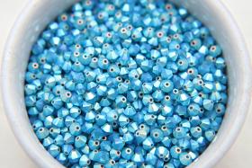 4mm Dark Caribbean Blue Opal (395) 2X Aurore Boreale Swarovski Bicone Cuts beads AB 36/72/144/432/720 Pieces embellishment couture