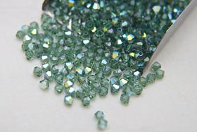 Swarovski 4mm Erinite AB Bicones beads 36/72/144/432/720 Pieces rainbow beads, jewelry making, couture embellishments, embroidery materials