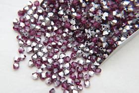 Swarovski (4mm) Fuchsia Comet Argent Light Bicones 36/72/144/432/720 Pieces jewlery beads, embroidery materials, couture embellishments