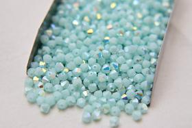 4mm Mint Alabaster Aurore Boreale Swarovski Bicone Cuts 36/72/144/432/720 Pieces embroidery materials, jewelry making