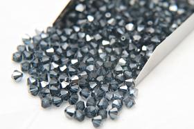 5mm Montana Satin Swarovski Bicone beads Cuts 12/36/72/144/432/720 Pieces rare findings, jewelry making, embroidery materials, vintage beads