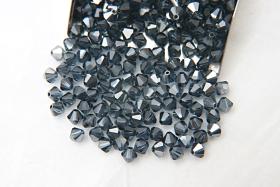 6mm Swarovski Montana Satin Bicone Beads Cuts 12/36/72/144/288 Pieces (207) embroidery materials, jewelry making, rare beads, PREMIUM Supply