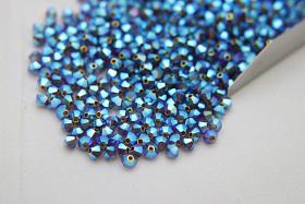 Swarovski (3/4mm) Smoked Topaz AB 2X FC Bicones Rainbow Beads 36/72/144/432/720 Pieces (220) jewelry making findings, embroidery materials