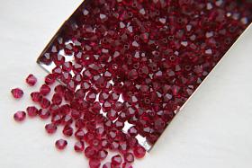 Ruby (4mm) Swarovski Bicone beads 3672/144/432/720 Pieces (501) Jewelry making beads, couture embellishments, embroidery materials