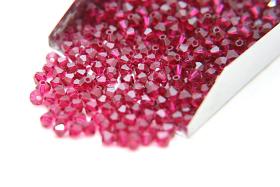 Ruby (3mm) Swarovski Bicone beads 36/72/144/432/720 Pieces (501) Jewelry making beads, couture embellishments, embroidery materials