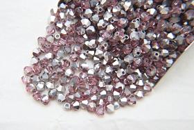 Swarovski (4mm) Light Rose Comet Argent Light Bicones 36/72/144/432/720 Pieces embroidery materials, jewelry making, vintage rare findings