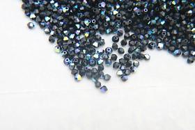 3mm Preciosa JET AB rainbow Bicones beads 36/72/144/432/720 Pieces jewelry making findings, embroidery materials, couture embellishment
