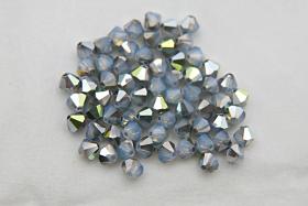 5/6mm White Opal Star Shine Swarovski Bicone Cuts 20 Gross / 25 Gross Rare findings, jewelry making, craft supplies, embellishment