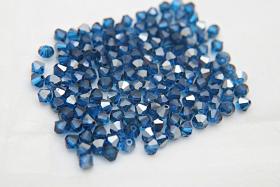 5mm Capri Blue Satin Swarovski Bicone beads Cuts 12/36/72/144/432/720 Pieces VINTAGE SWAROVSKI, jewelry making, embroidery materials, craft