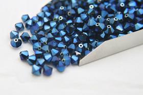 5mm Crystal Metallic Blue Swarovski Bicone beads Cuts 12/36/72/144/432/720 Pieces embroidery materials craft vintage findings embellishments