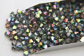 6mm Crystal Light Vitrail Medium Bicone beads Cuts 20 Gross (2880 Pieces) rainbow jewelry making, couture embellishments, premium