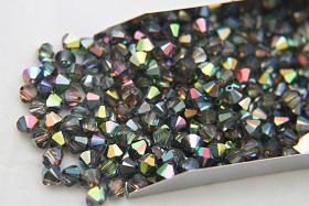 6mm Crystal Light Vitrail Medium Bicone beads Cuts 12/36/72/144/288 Pieces (234) rainbow jewelry making, couture embellishments, premium